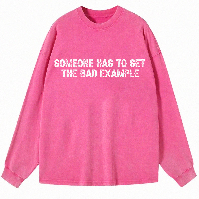 Tokyocanvas Bad Example Long Sleeve Washed T-Shirt