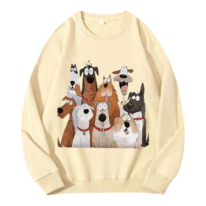Tokyocanvas Funny Cute Dog Art Print Classic Sweatshirt