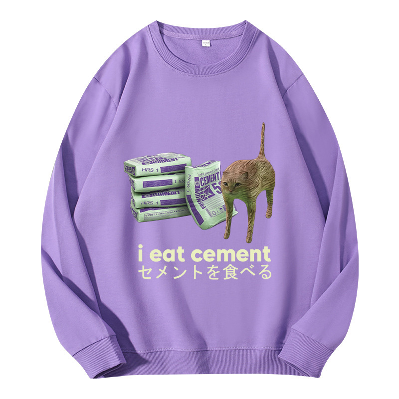 Tokyocanvas Funny Internet Cement Cat Classic Sweatshirt