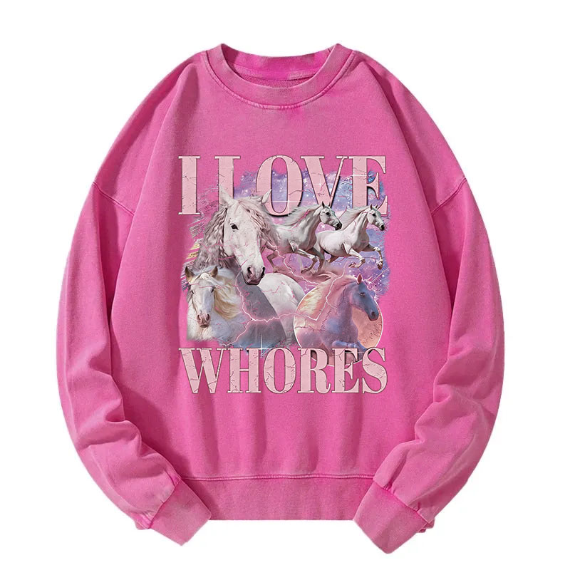 Tokyocanvas I Love Whores Vintage Washed Sweatshirt