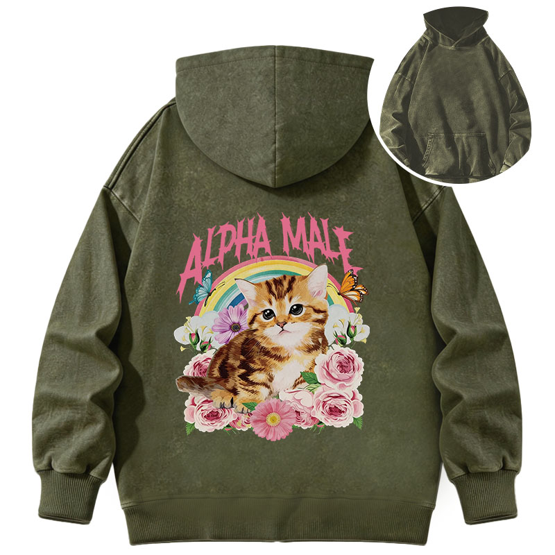 Tokyocanvas Alpha Male Washed Hoodie