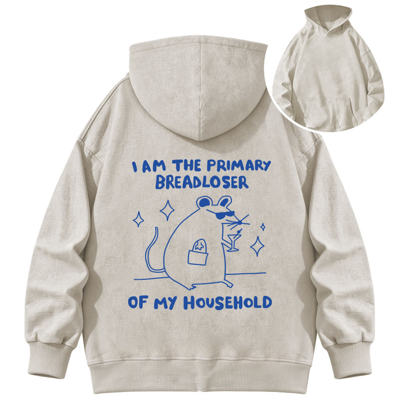 Tokyocanvas I Am the Primary Breadloser of My Household Washed Hoodie