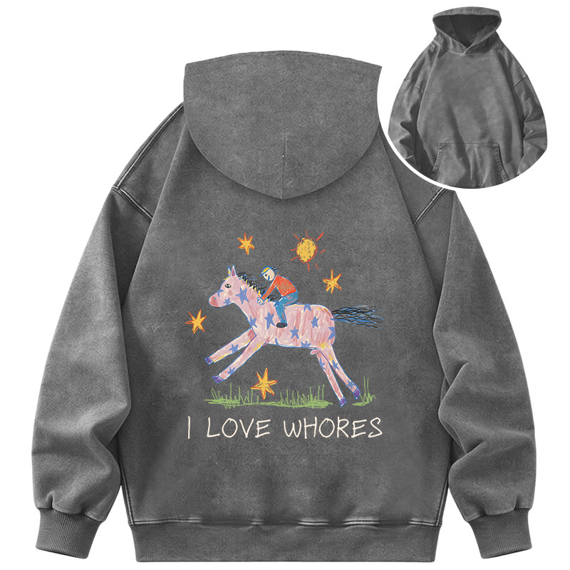 Tokyocanvas I Love Whores Washed Hoodie