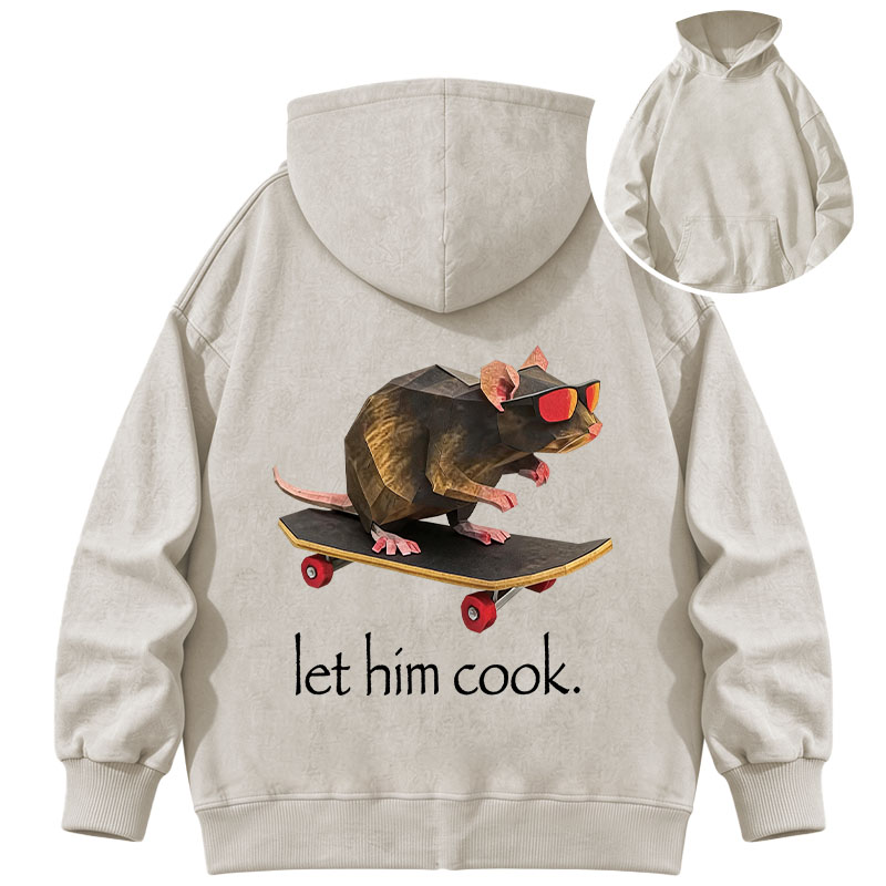 Tokyocanvas Rat Skateboard Cook Washed Hoodie