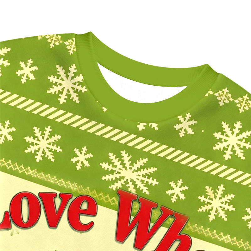 Tokyocanvas I Love Horse Run Christmas Ugly Sweatshirt