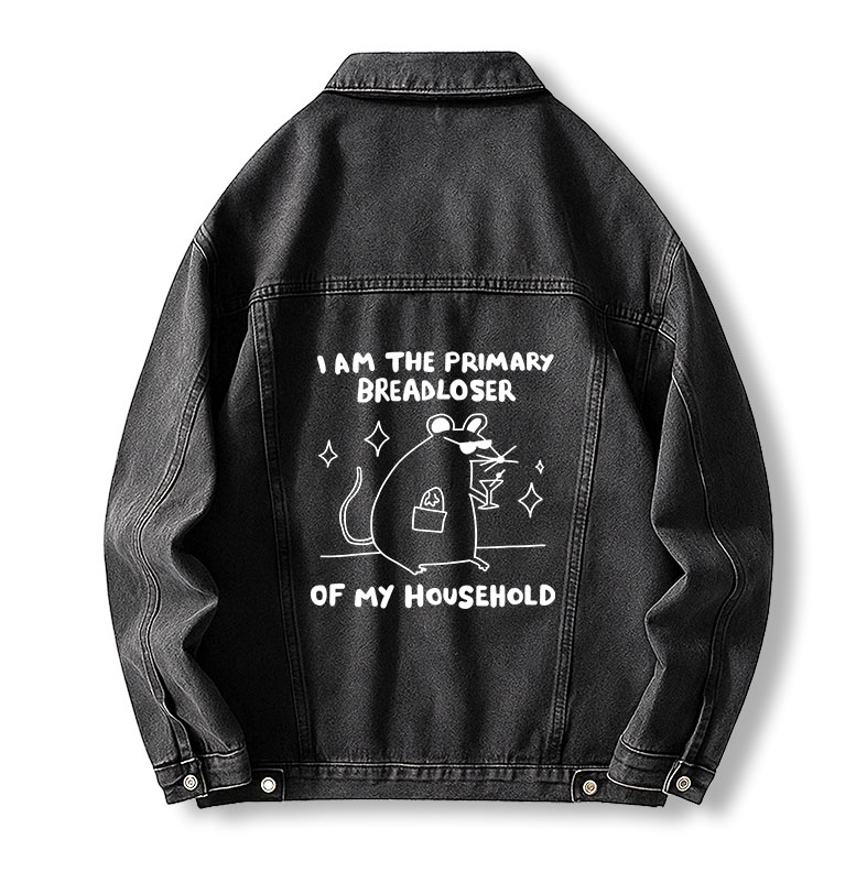 Tokyocanvas I Am the Primary Breadloser of My Household Jean Jackets