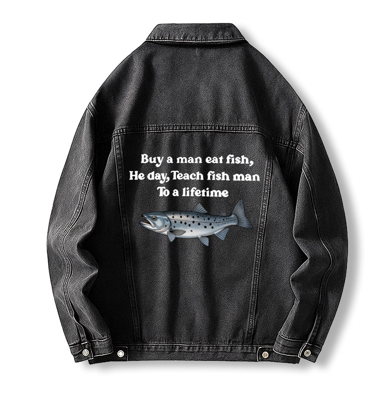 Tokyocanvas Buy A Man Eat Fsh Jean Jackets