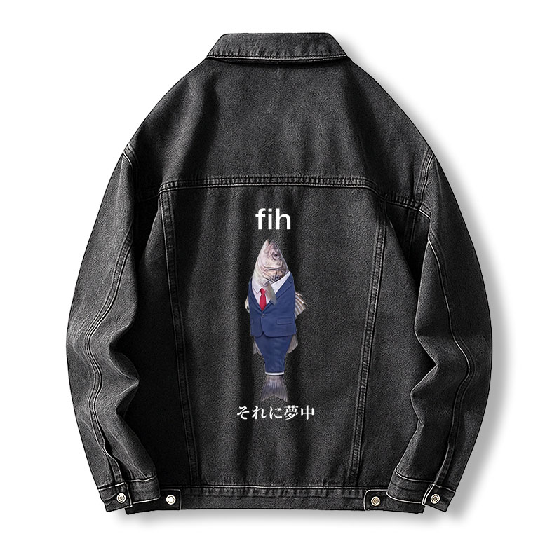 Tokyocanvas Stupid Fih Jean Jackets