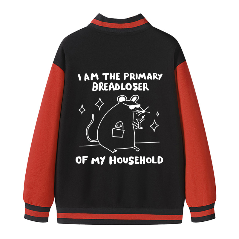 Tokyocanvas I Am the Primary Breadloser of My Household Varsity Jacket