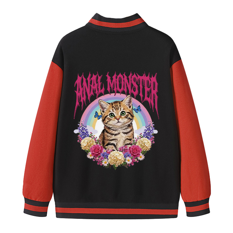 Tokyocanvas Anal Monster Cat Varsity Jacket