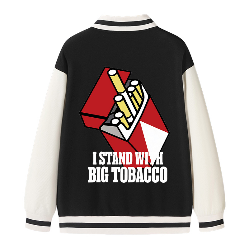 Tokyocanvas I Stand with Big Tobacco Varsity Jacket
