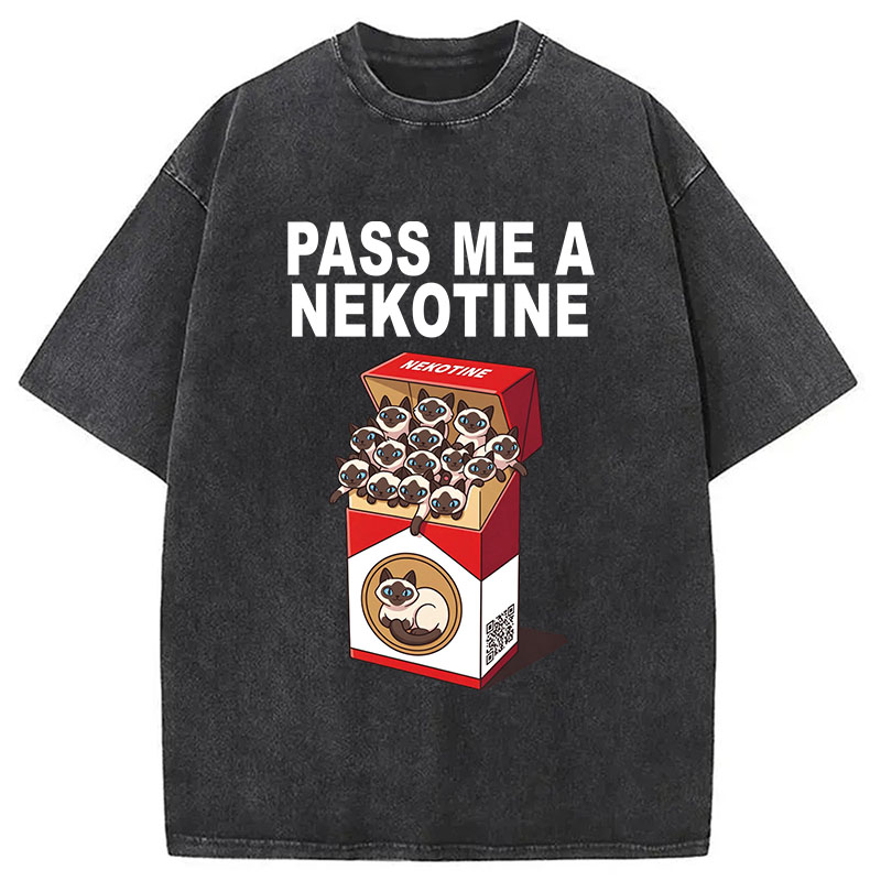 Tokyocanvas Pass Me A Nekotine Washed T-Shirt