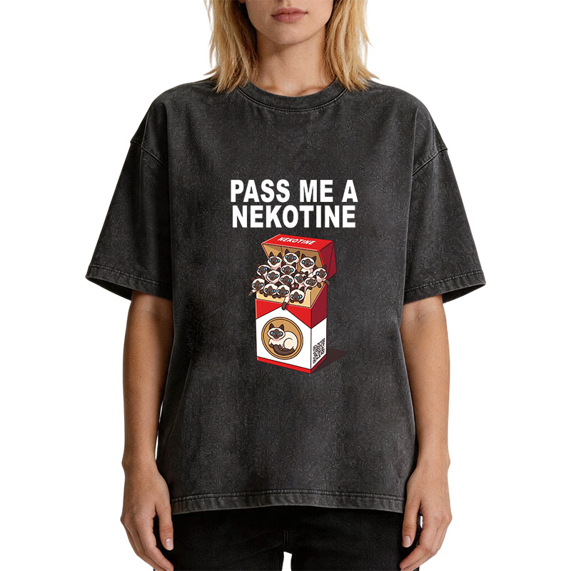 Tokyocanvas Pass Me A Nekotine Washed T-Shirt