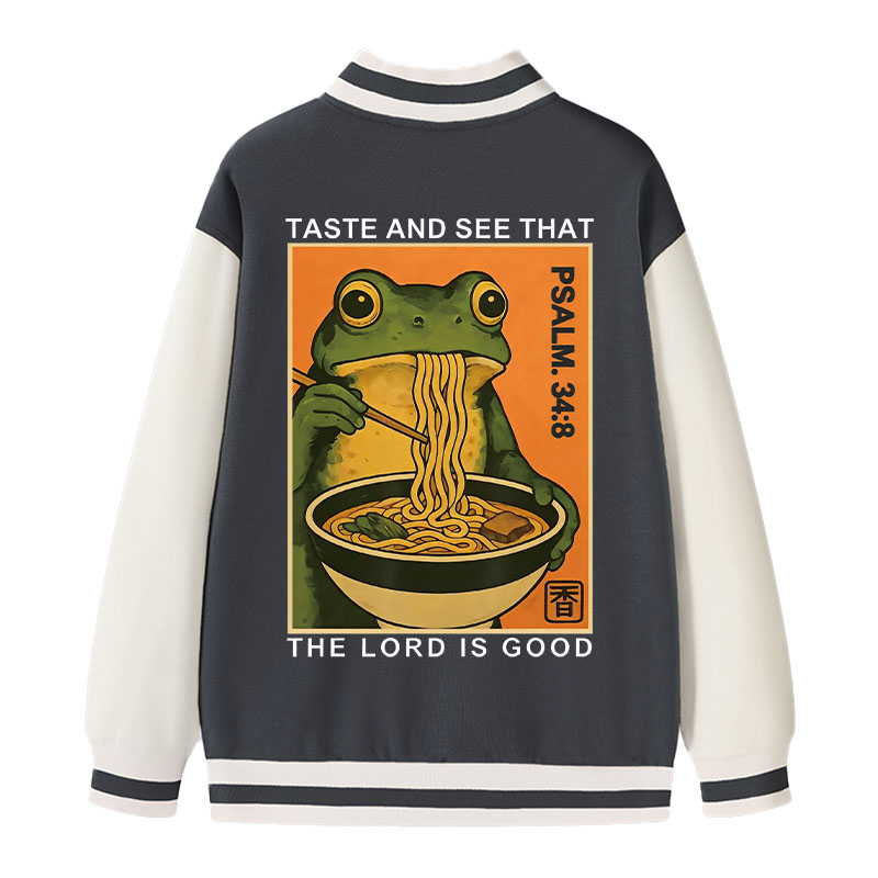 Tokyocanvas Taste And See That The Lord Is Good Varsity Jacket