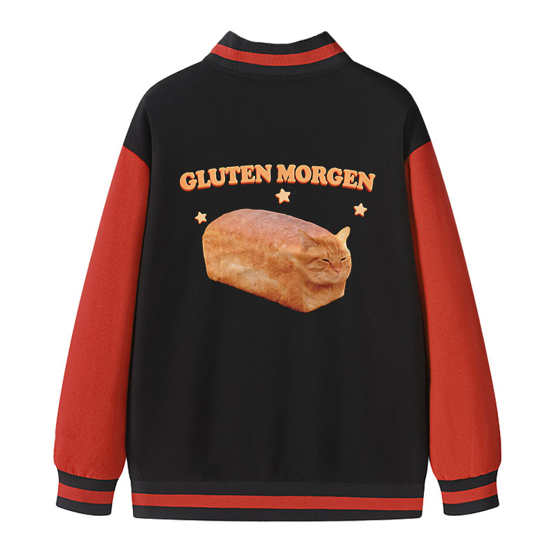 Tokyocanvas Silly Gluten Cat Varsity Jacket