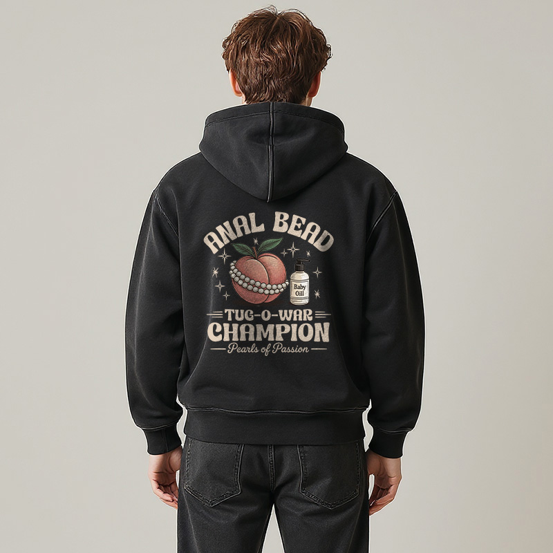 Tokyocanvas Anal Bead Tug-of-War Champion Washed Zip Hoodie