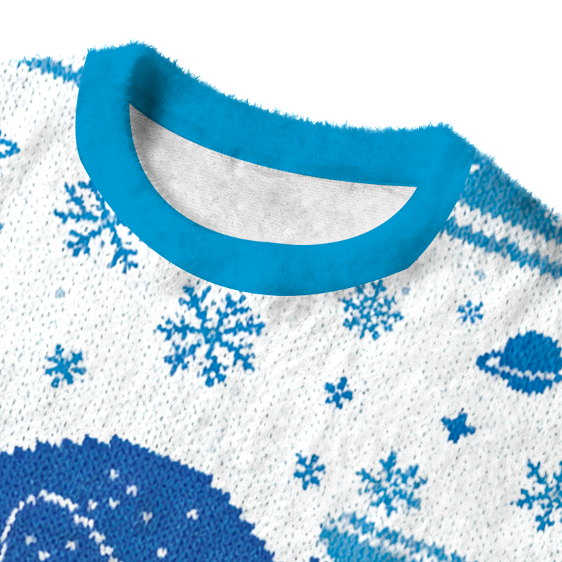 Tokyocanvas Xmas Xpedition Fuzzy Christmas Ugly Sweatshirt