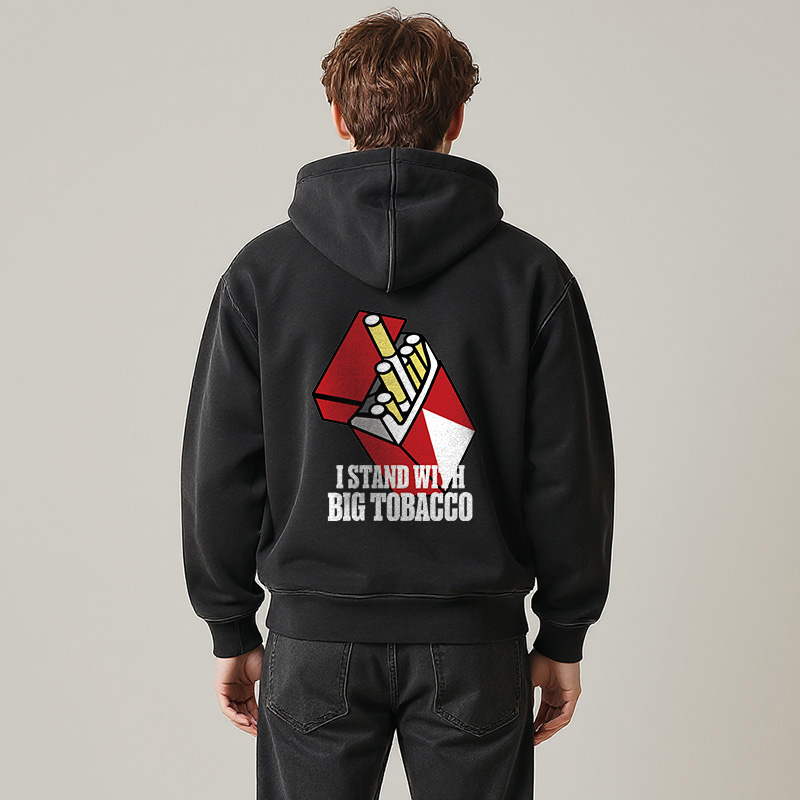 Tokyocanvas I Stand with Big Tobacco Washed Zip Hoodie