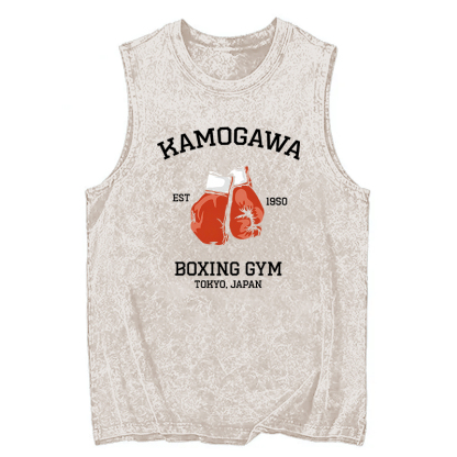 Tokyocanvas Retro Boxing Gloves Manga Anime Washed Tank