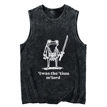 Tokyocanvas Focused Samurai Frog Washed Tank