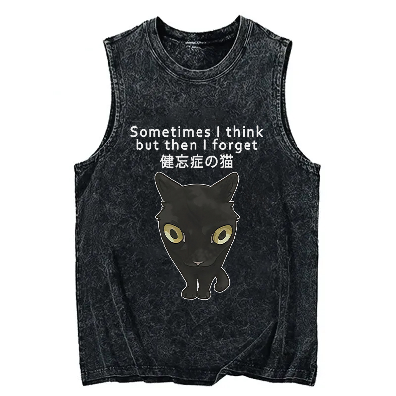 Tokyocanvas Amnesiac Cat Washed Tank