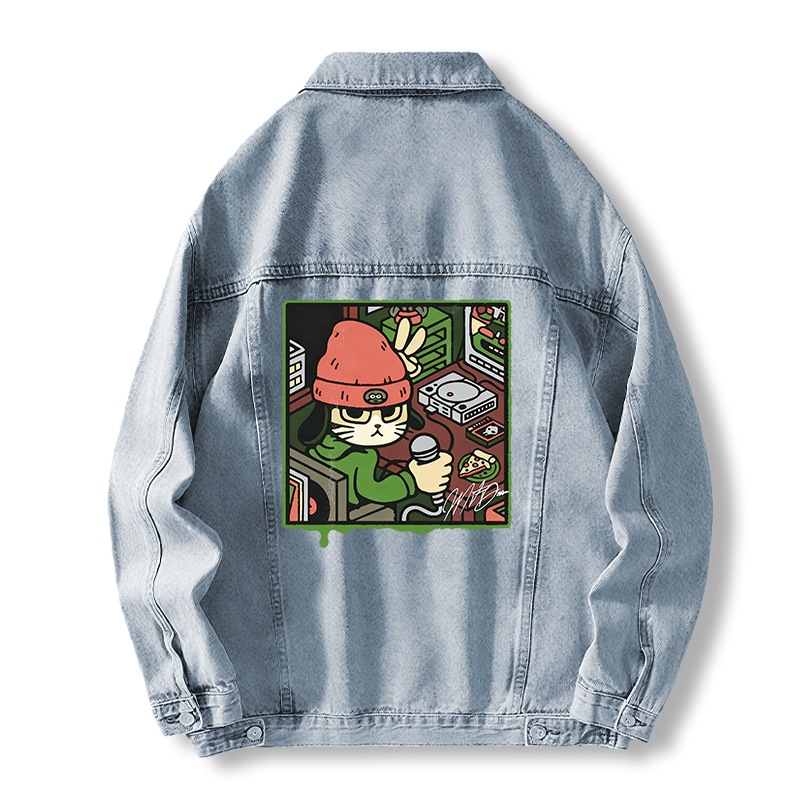 Tokyocanvas Rapper Cat Jean Jackets