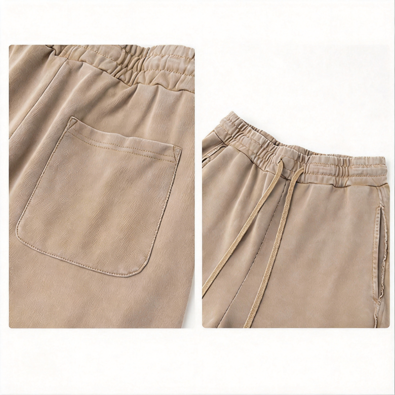 Tokyocanvas Vintage Distressed Rolled-up Ripped Sweatpants