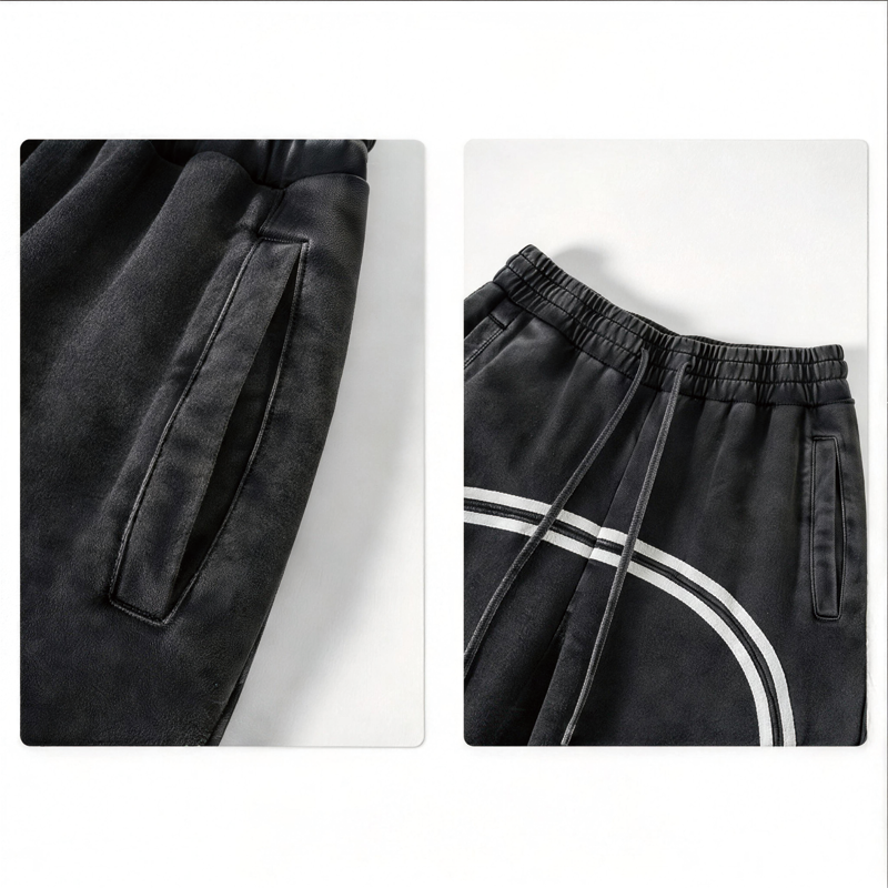 Tokyocanvas Batik Arched-Line Sweatpants