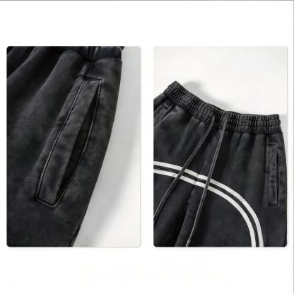 Tokyocanvas Batik Arched-Line Sweatpants