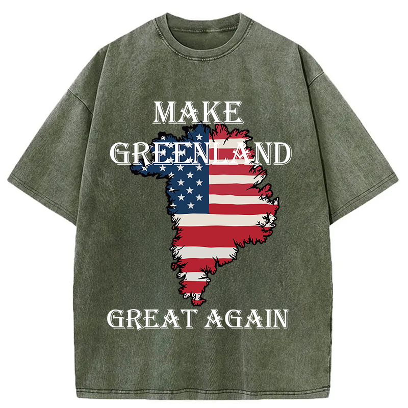 Tokyocanvas Make Greenland Great Again Washed T-Shirt