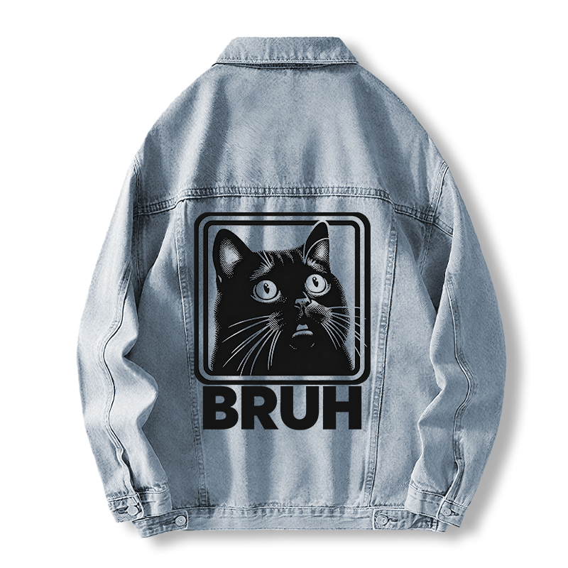 Tokyocanvas BRUH Cat Jean Jackets