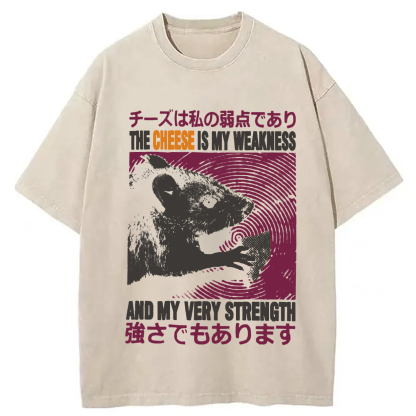 Tokyocanvas The Cheese is My Weakness Washed T-Shirt