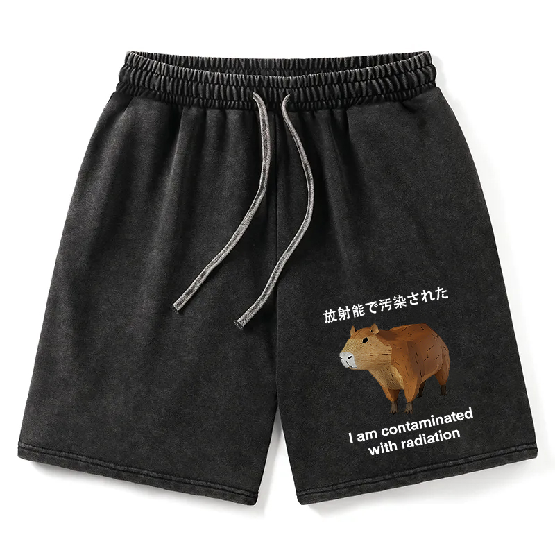 Tokyocanvas Capybara Contaminated By Radiation Washed Shorts