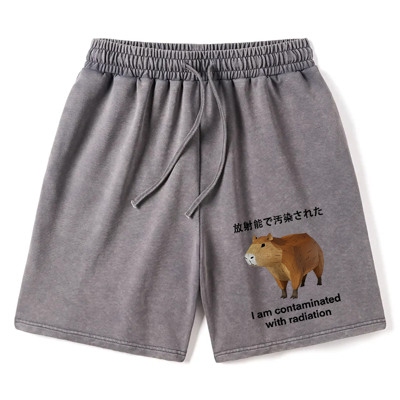 Tokyocanvas Capybara Contaminated By Radiation Washed Shorts