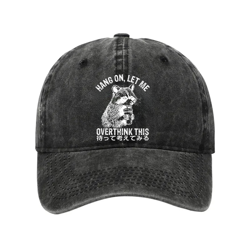 Tokyocanvas Overthink Raccoon Washed Cap