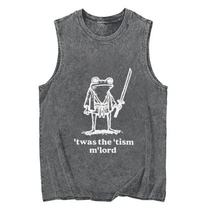 Tokyocanvas Focused Samurai Frog Washed Tank