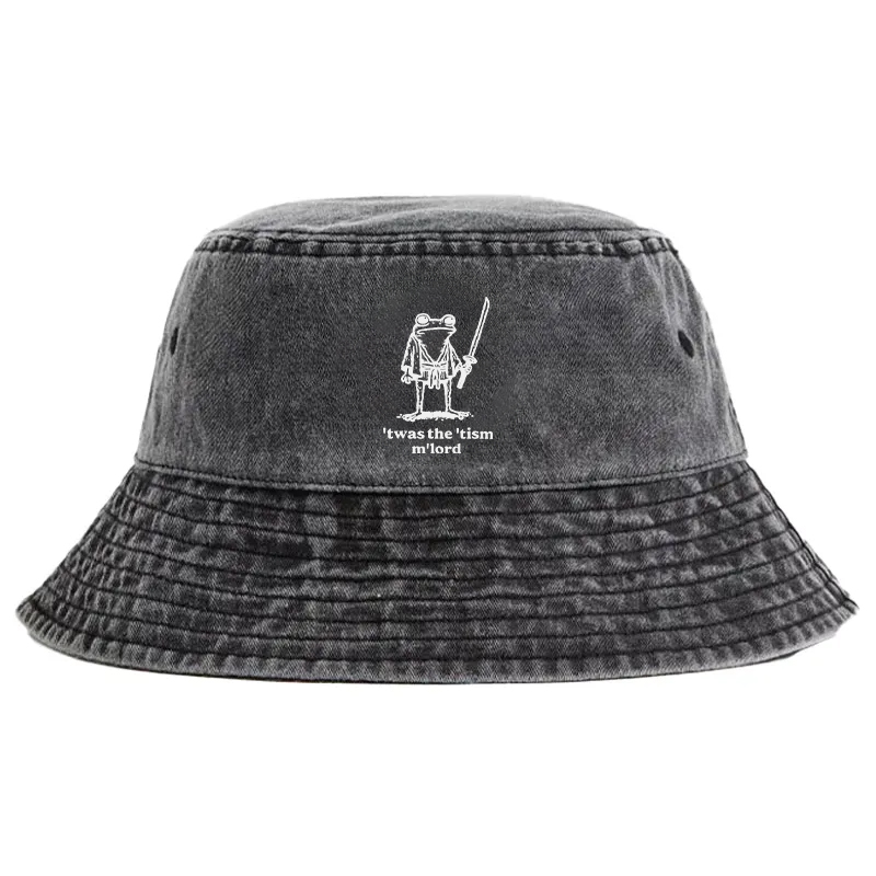 Tokyocanvas Focused Samurai Frog Washed Bucket Hat