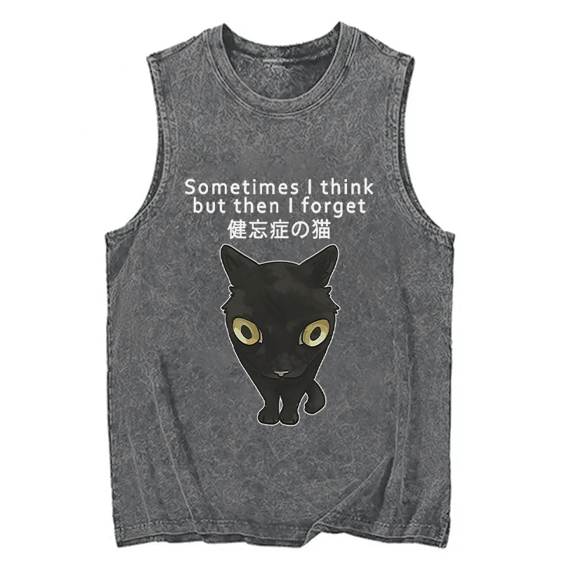 Tokyocanvas Amnesiac Cat Washed Tank