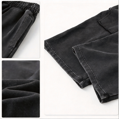 Tokyocanvas Raw-edge Straight-leg Sweatpants