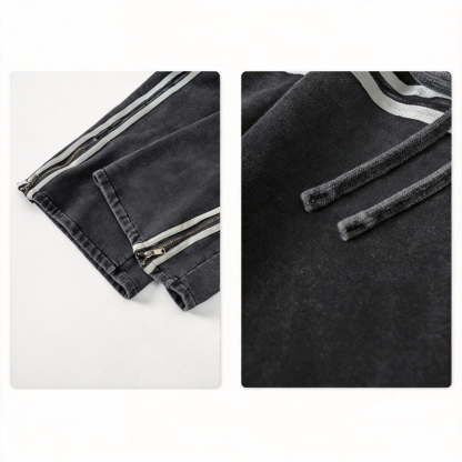 Tokyocanvas Batik Arched-Line Sweatpants