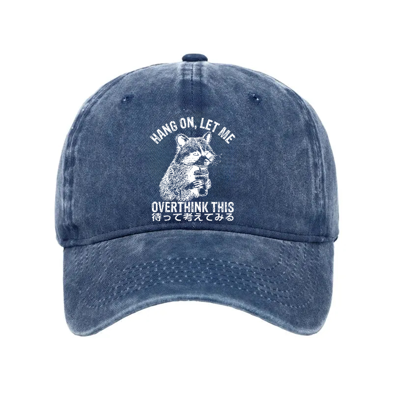Tokyocanvas Overthink Raccoon Washed Cap