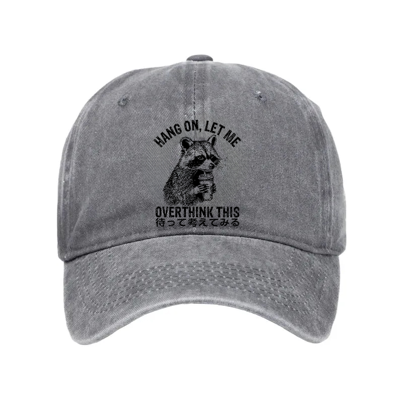 Tokyocanvas Overthink Raccoon Washed Cap
