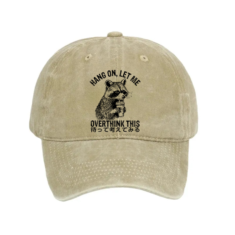 Tokyocanvas Overthink Raccoon Washed Cap