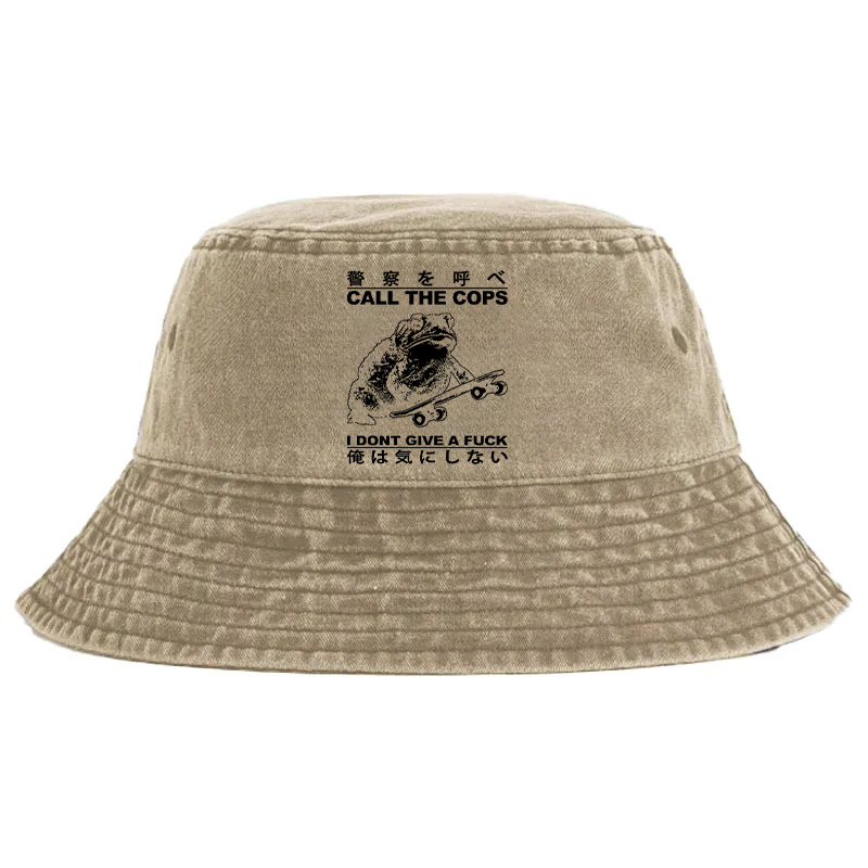 Tokyocanvas I Don't Care Washed Bucket Hat