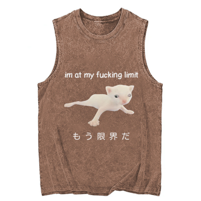 Tokyocanvas Cat Reaching Its Limit Washed Tank