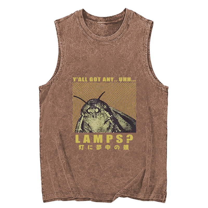 Tokyocanvas Moth Obsessed With The Light Washed Tank