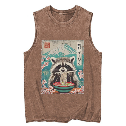 Tokyocanvas Please Give Raccoon A Discount Washed Tank