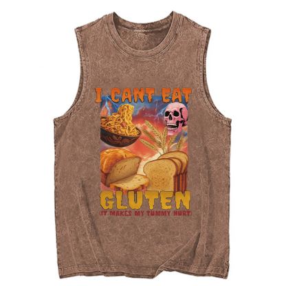 Tokyocanvas I Can't Eat Gluten Funny Meme Washed Tank