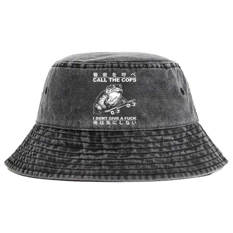 Tokyocanvas I Don't Care Washed Bucket Hat