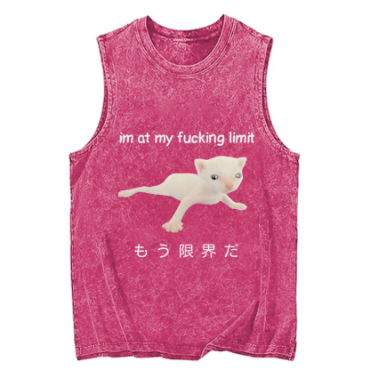 Tokyocanvas Cat Reaching Its Limit Washed Tank